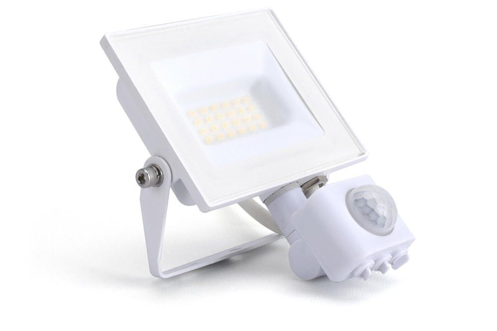 INTEGRAL LED 20W FLOODLIGHT + PIR 4000K WHITE